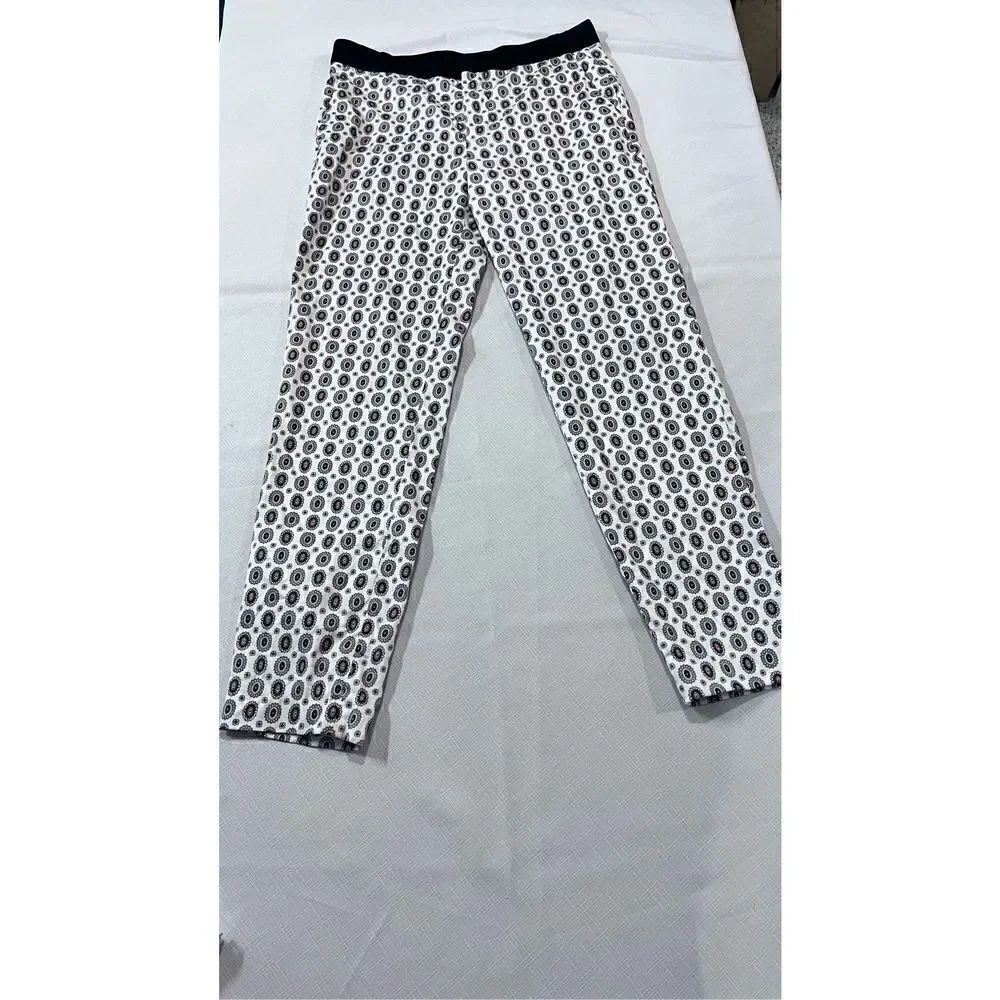 Zara Women's Medallion Print Sam Flat Front Casual Pants Multi-Color Size Small